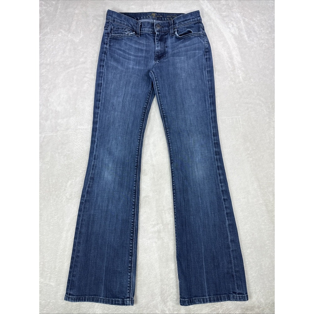 7 For All Mankind Bootcut Jeans Dark Wash Blue Denim Mid Rise Womens 27X30